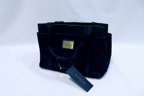 NEW w/ TAGS 2009 Tommy Hilfiger Black Blue SM Iconic Tote Bag