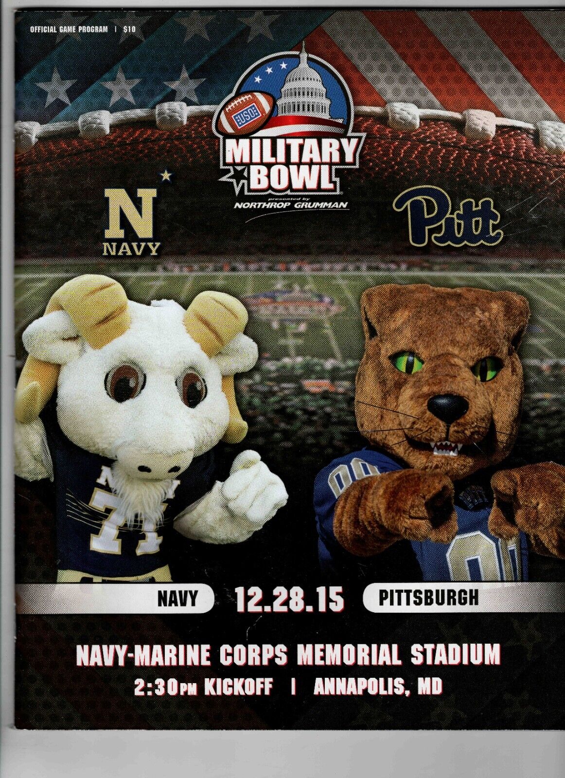 2015 Military Bowl Navy vs Pitt Panthers Tyler Boyd James Conner J Whitehead