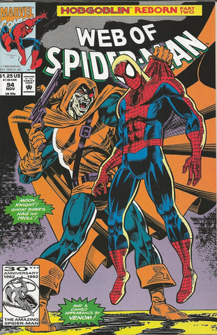 Web of Spider-Man #94 ORIGINAL Vintage 1992 Marvel Comics 