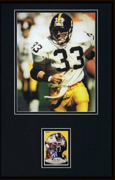 Merrill Hoge Signed Framed 11x17 Photo Display Steelers Idaho State ESPN