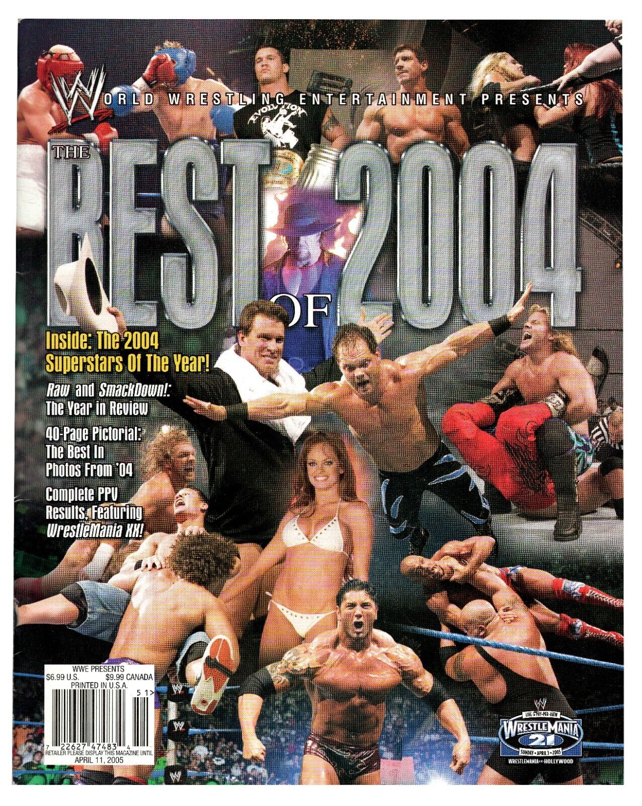 VINTAGE 2004 Best of WWE Magazine Wrestlemania 21