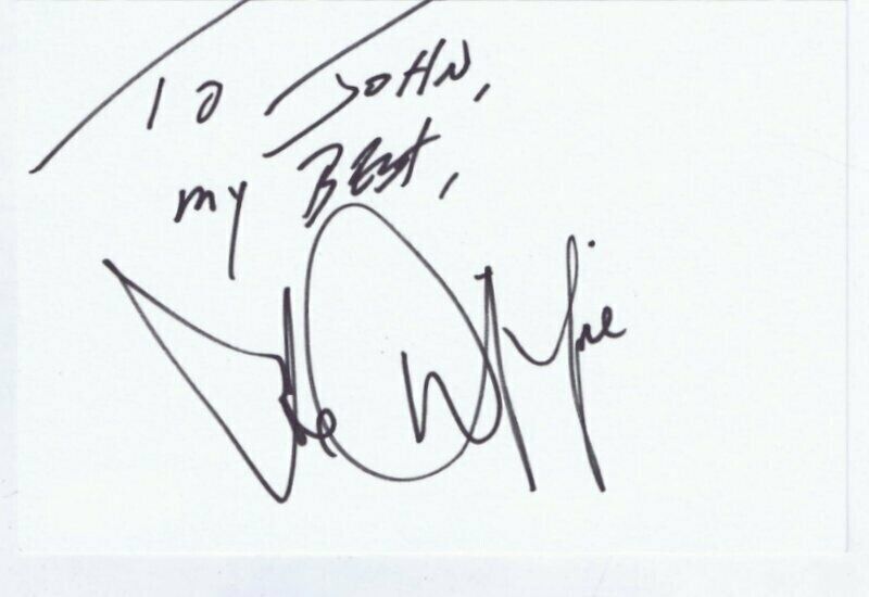 Joe Diffie Signed 4x6 Index Card JSA COA My Best To John Inscription