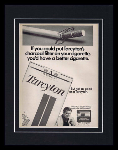 1969 Tareyton Cigarettes / Black Eye Framed 11x14 ORIGINAL Vintage Advertisement