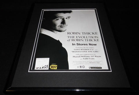 Evolution of Robin Thicke 2007 Framed 11x14 ORIGINAL Vintage Advertisement