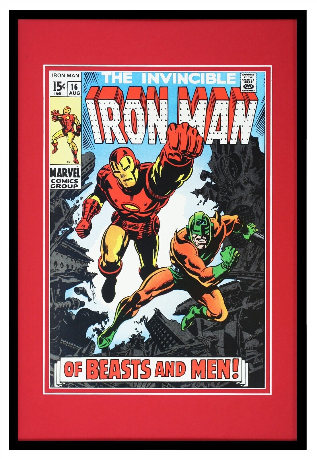 Iron Man #16 Marvel Framed 12x18 Official Repro Cover Display