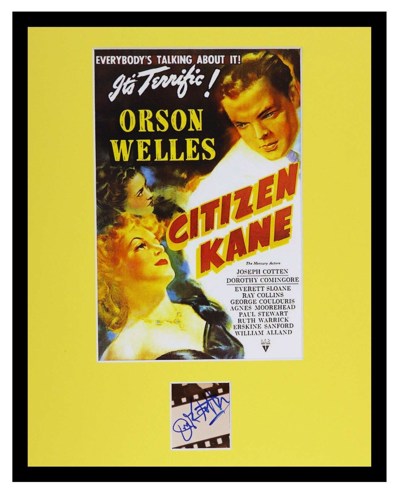 Joseph Cotten Signed Framed 11x14 Citizen Kane Poster Display JSA