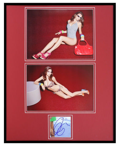 Emily Ratajkowski Signed Framed 16x20 Stockings Lingerie Photo Set Gone Girl