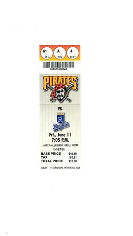 June 11 1999 Kansas City Royals @ Pittsburgh Pirates Ticket Joe Randa 2 HR