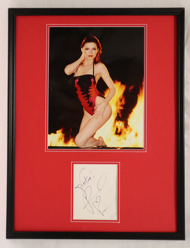 Victoria Principal Signed Framed 18x24 Lingerie Photo Display 