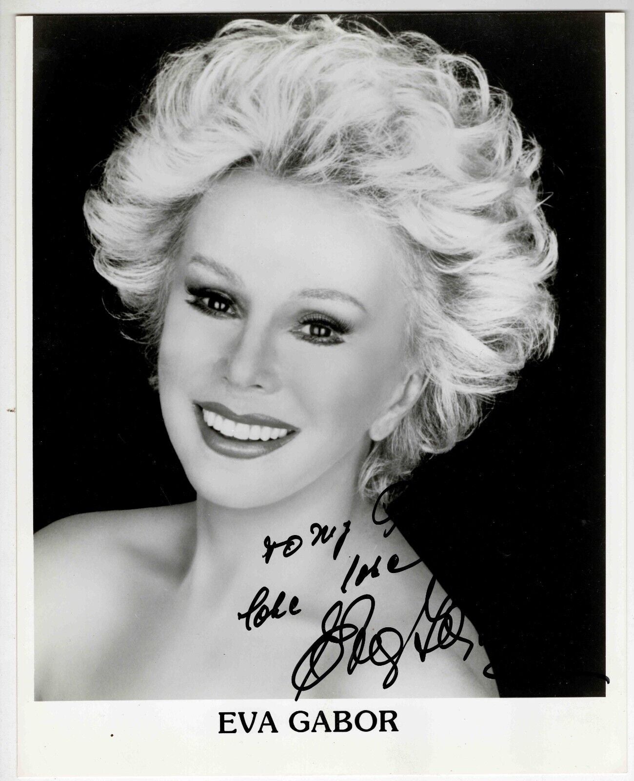 Eva Gabor Signed 8x10 Photo JSA Green Acres I