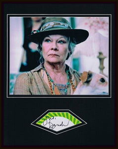 Judi Dench Signed Framed 11x14 Photo Display James Bond B