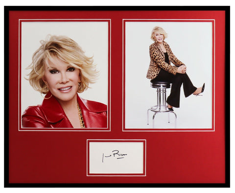 Joan Rivers Signed Framed 16x20 Photo Set JSA