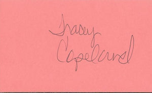 Tracey Copeland Signed 3x5 Index Card In the Heat of the Night