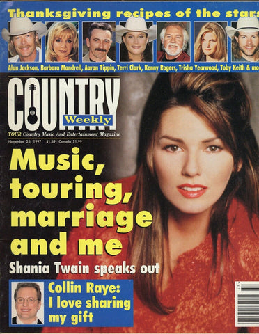 VINTAGE Nov 25 1997 Country Weekly Magazine Shania Twain Collin Raye