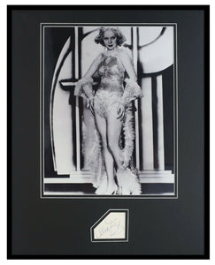 Alice Faye Signed Framed 16x20 Photo Display JSA