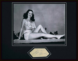 June Haver Signed Framed 11x14 Swimsuit Photo Display 