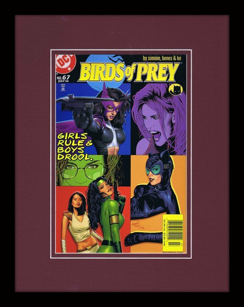 DC Birds of Prey #67 Framed 11x14 Repro Cover Display Catwoman GGA