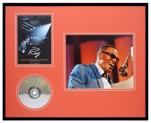 Jamie Foxx Signed Framed 16x20 Ray DVD & Photo Display AW