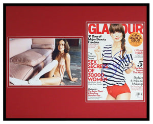 Olivia Wilde Signed Framed 2011 Glamour Magazine Cover & Photo Display JSA 