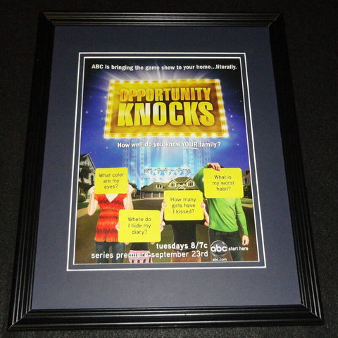 Opportunity Knocks 2008 ABC Framed 11x14 ORIGINAL Advertisement JD Roth