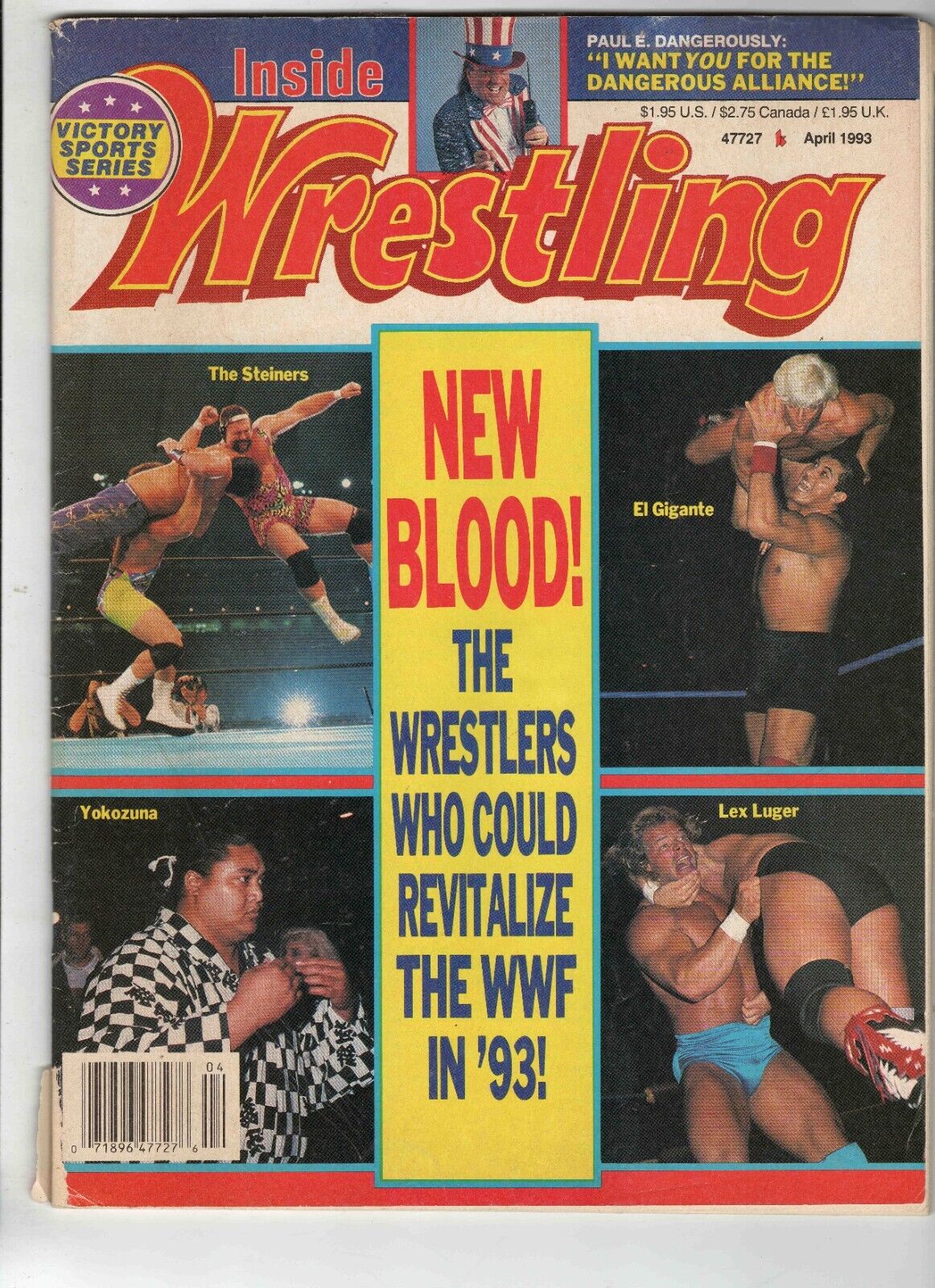 Apr 1993 Inside Wrestling Magazine Lex Luger Yokozuna El Gigante