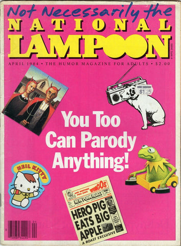 ORIGINAL Vintage April 1984 National Lampoon Magazine Hello Kitty Kermit Frog