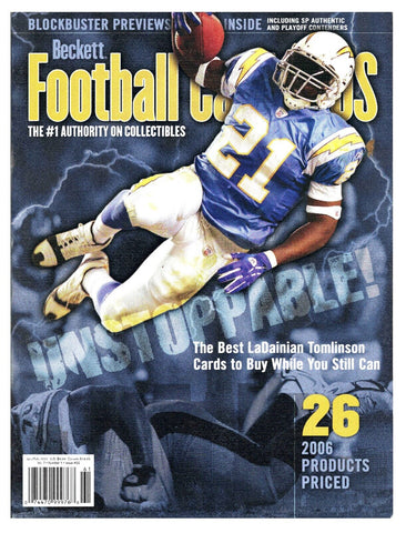 VINTAGE Jan 2007 Beckett Football Plus Magazine Ladainian Tomlinson Chargers