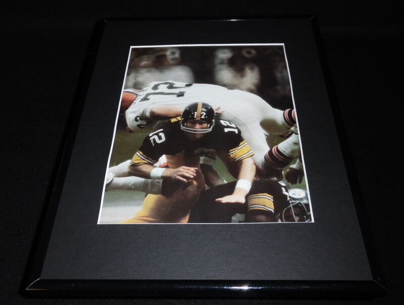 Terry Bradshaw Framed 11x14 Photo Display Steelers vs Browns