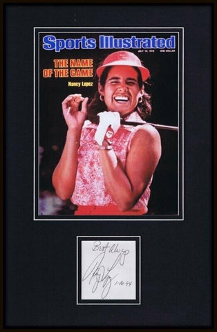 Nancy Lopez LPGA Golfer Signed Framed 11x17 Photo Display JSA