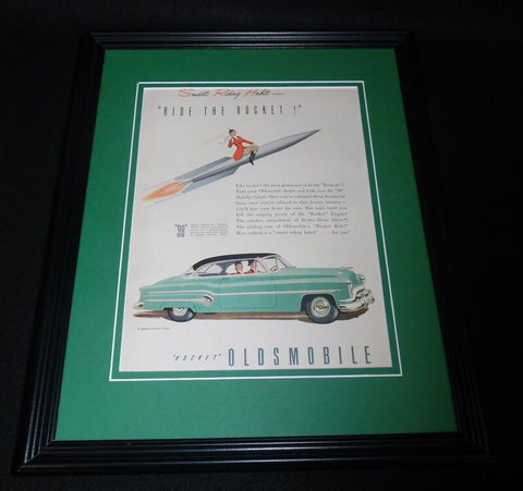 1951 Oldsmobile Rocket 98 Coupe Framed 11x14 ORIGINAL Vintage Advertisement