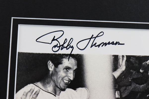 Bobby Thomson Signed Framed 16x20 Shot Heard the World Framed Photo Set JSA