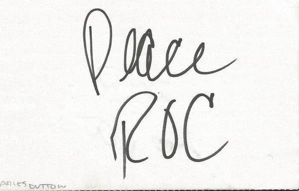 Rocky Carroll & Charles S Dutton Roc Dual Signed 3x5 Index Card 