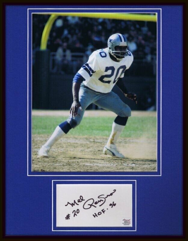 Mel Renfro Signed Framed 11x14 Photo Display Cowboys