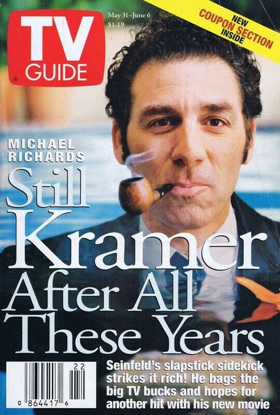 May 31 1997 TV Guide No Label Michael Richards 1st Cover Seinfeld Kramer