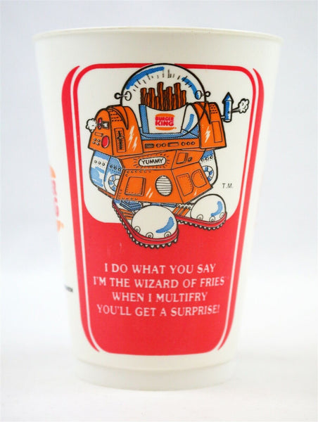 VINTAGE 1979 Burger King Wizard of Fries Plastic Cup