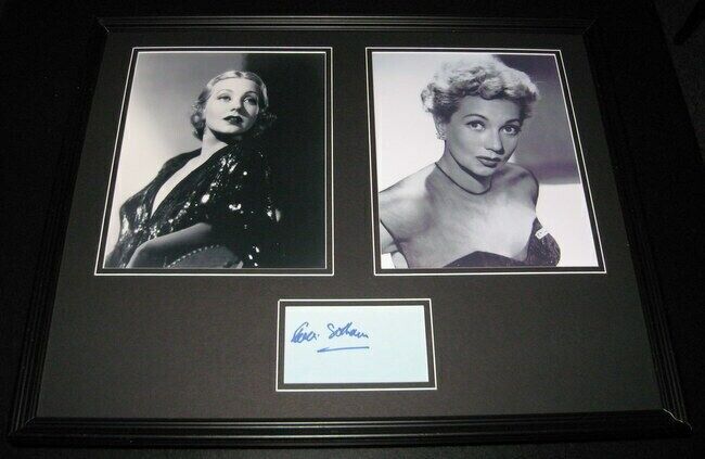 Ann Sothern Signed Framed 16x20 Photo Set JSA