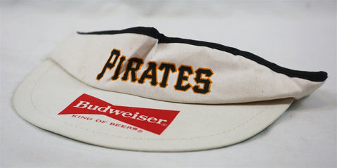  VINTAGE Budweiser Pittsburgh Pirates White Visor