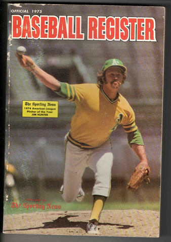 VINTAGE 1975 Baseball Register Catfish Hunter A's