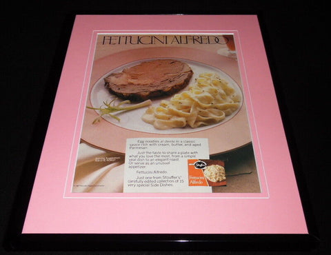 1987 Stouffer's Fettucini Alfredo Framed 11x14 ORIGINAL Vintage Advertisement