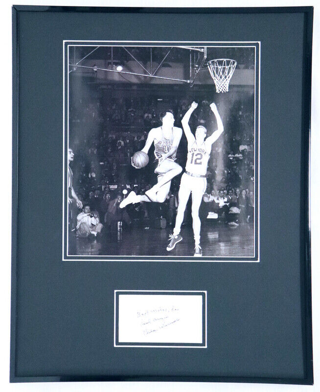 Paul Arizin Signed Framed 16x20 Photo Display JSA Warriors