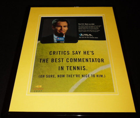 John McEnroe 1997 US Open on USA Framed 11x14 ORIGINAL Advertisement 