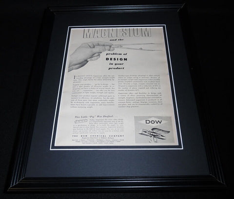 1951 Dow Chemicals Dowmetal 11x14 Framed ORIGINAL Vintage Advertisement