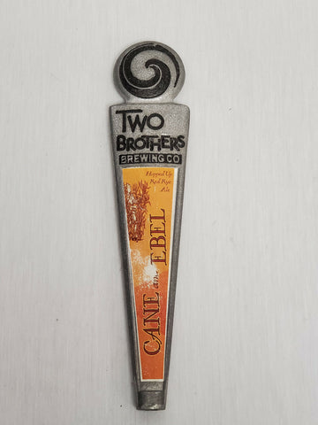 ORIGINAL Vintage Two Brothers Brewing Cane and Ebel Beer Tap Handle  