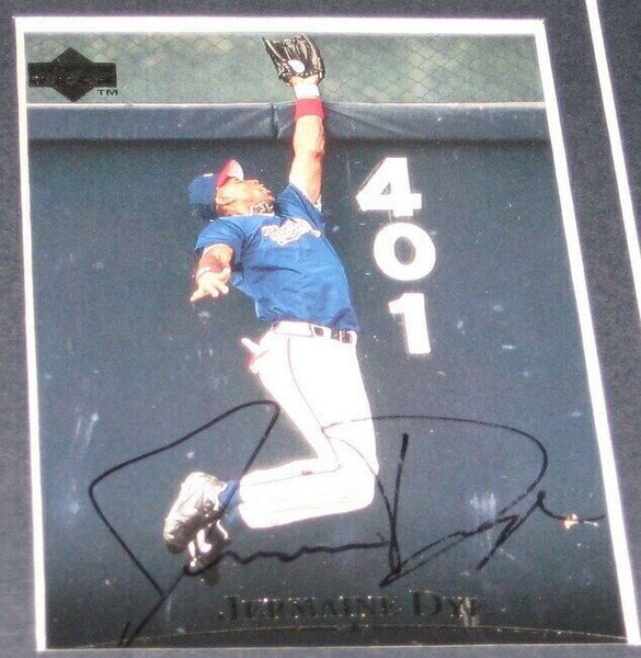 Jermaine Dye Signed Framed 11x17 Rookie Card & Photo Display Braves White Sox