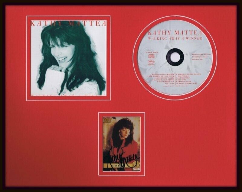 Kathy Mattea Signed Framed 11x14 Walking Away a Winner CD & Photo Display 