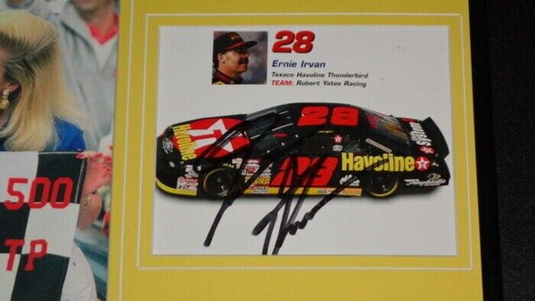 Ernie Irvan Signed Framed 11x17 Photo Display 1991 Daytona 500