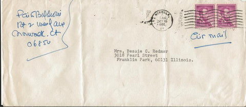 Faith Baldwin Author Signed 1966 Return Address Envelope