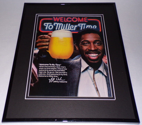 Jeffrey Osborne 11x14 Facsimile Signed Framed Miller Beer Advertising Display