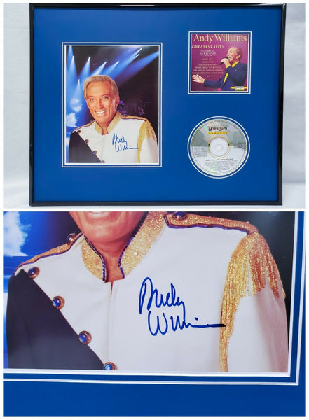 Andy Williams Signed Framed 16x20 Greatest Hits CD & Photo Display 