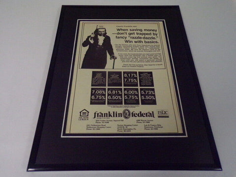 1979 Franklin Federal Bank Pittsburgh 11x14 Framed ORIGINAL Advertisement 